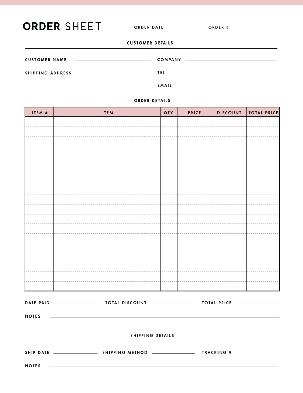 FREE Printable Purchase Order Template - World of Printables