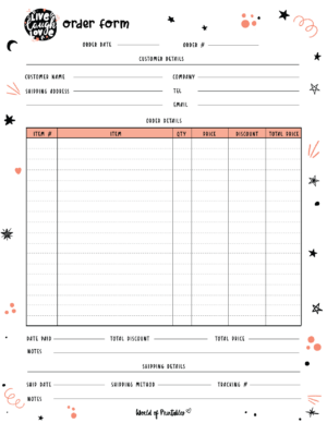 FREE Printable Purchase Order Template - World of Printables