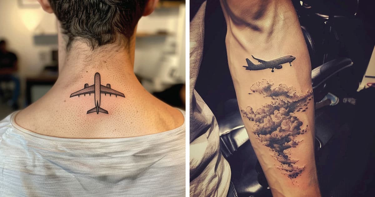 Airplane Tattoo Designs 70+ Printable Designs & Ideas World of