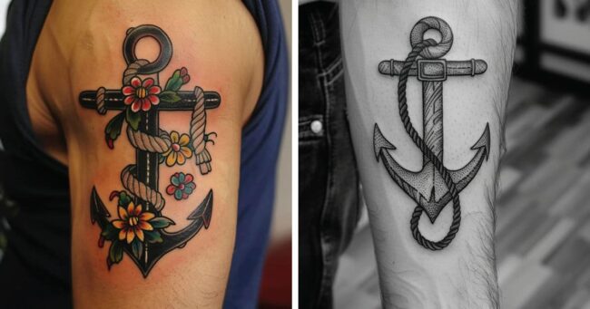 Anchor Tattoo Designs - 55+ Printable Designs &amp; Ideas - World of Printables