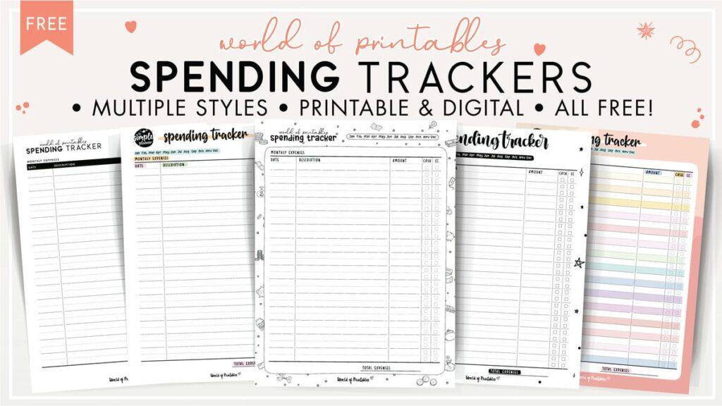 spending tracker templates