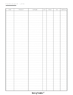 Free Printable Purchase Order Tracker - World of Printables