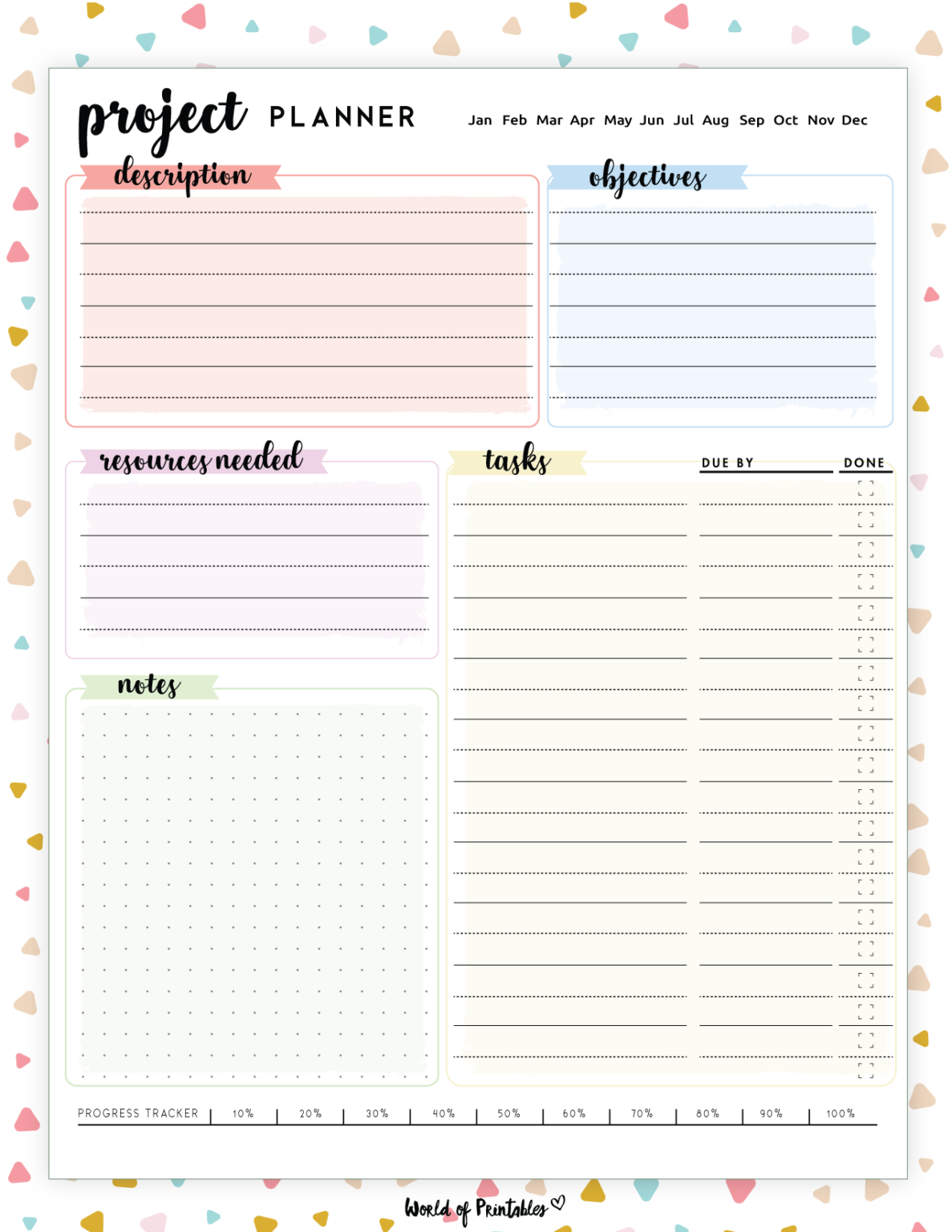 Simple Project Plan Template - World of Printables