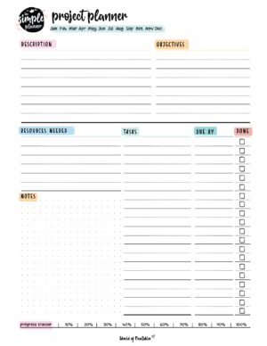 Simple Project Plan Template - World of Printables