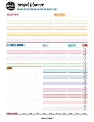 Simple Project Plan Template - World of Printables