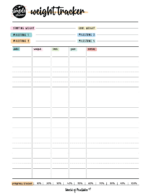 Free Weight Tracker Templates - World of Printables