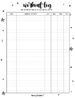 Printable Simple Workout Log Templates - World of Printables