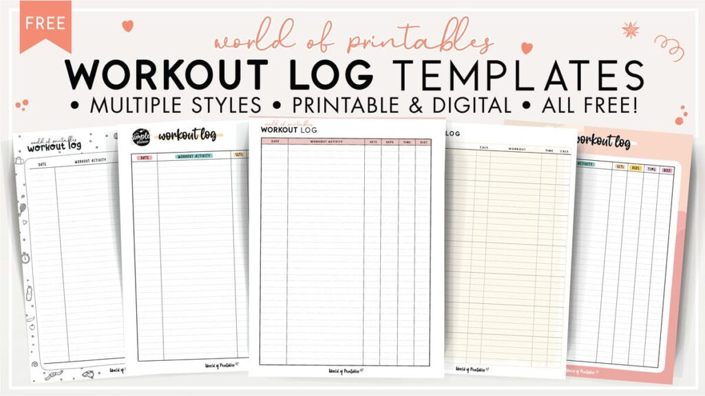 workout log templates