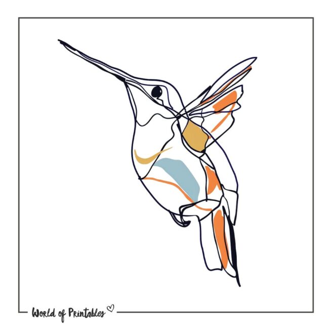 Abstract Colibri Bird Tattoo Designs