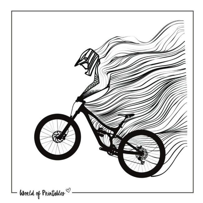 Abstract Mountain Bike Tattoo Designs