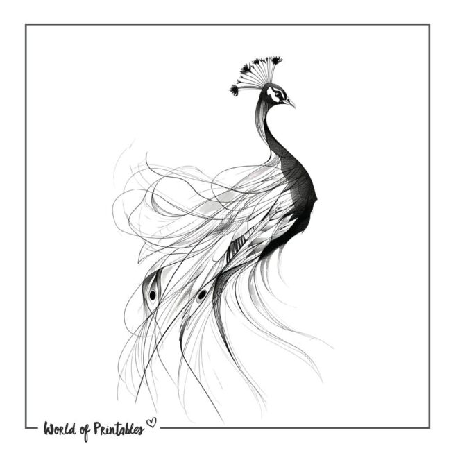 Abstract Peacock Tattoo Designs