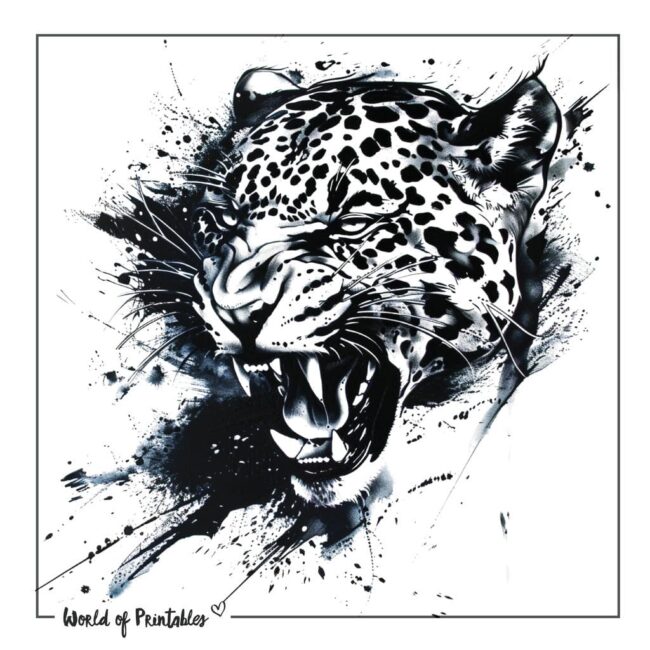 Angry Black Jaguar Tattoo Designs