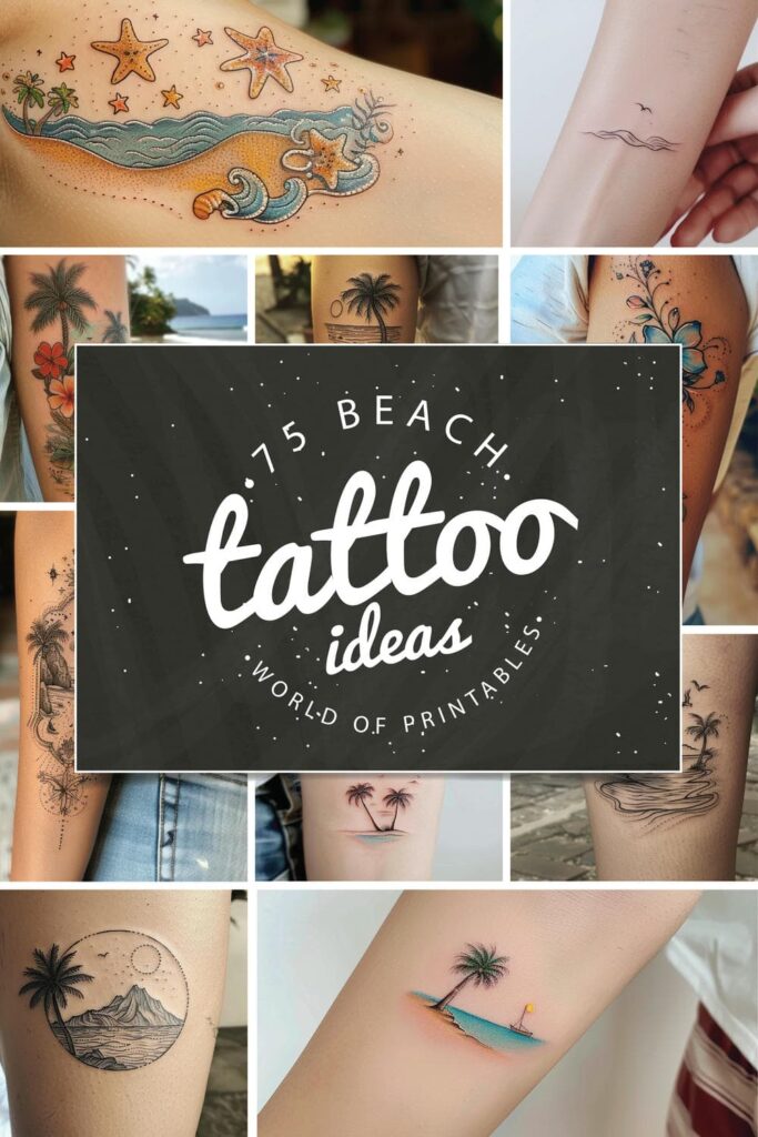 Beach Tattoo Designs and Ideas