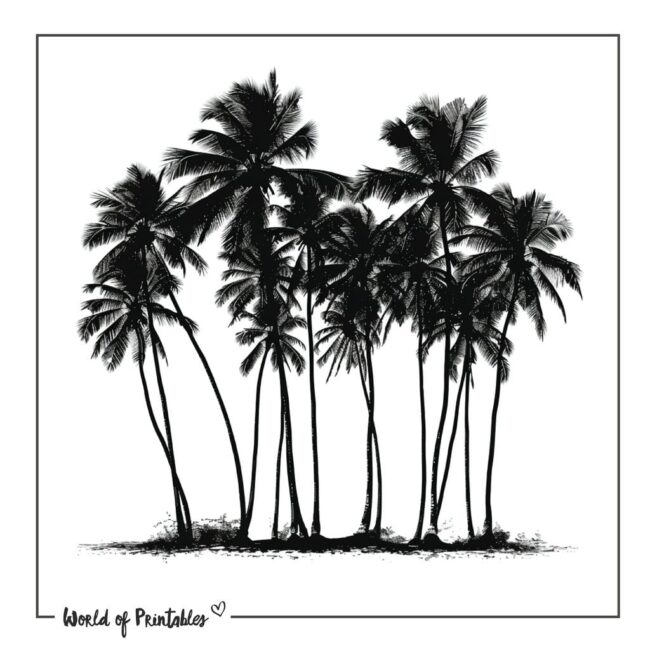 Beach and Palm Tree Tattoo Designs