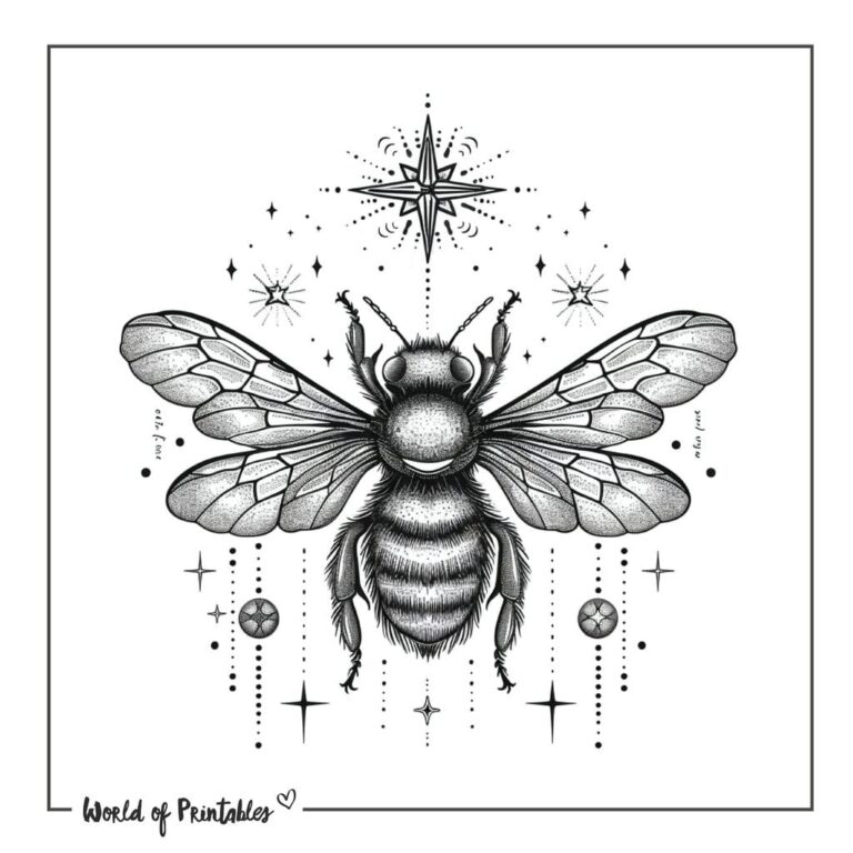 Bee Tattoo Designs - 200 Printable Designs & Ideas - World of Printables