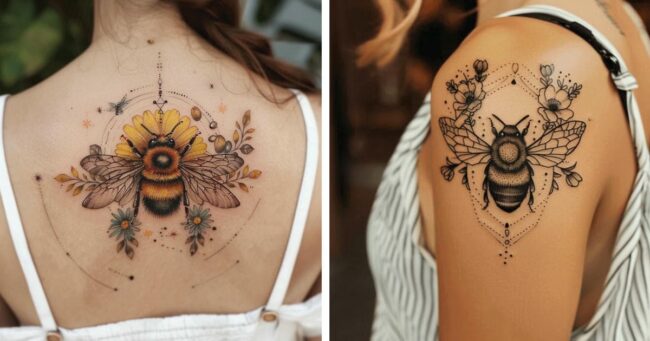 Bee Tattoo Designs - 200 Printable Designs &amp; Ideas - World of Printables