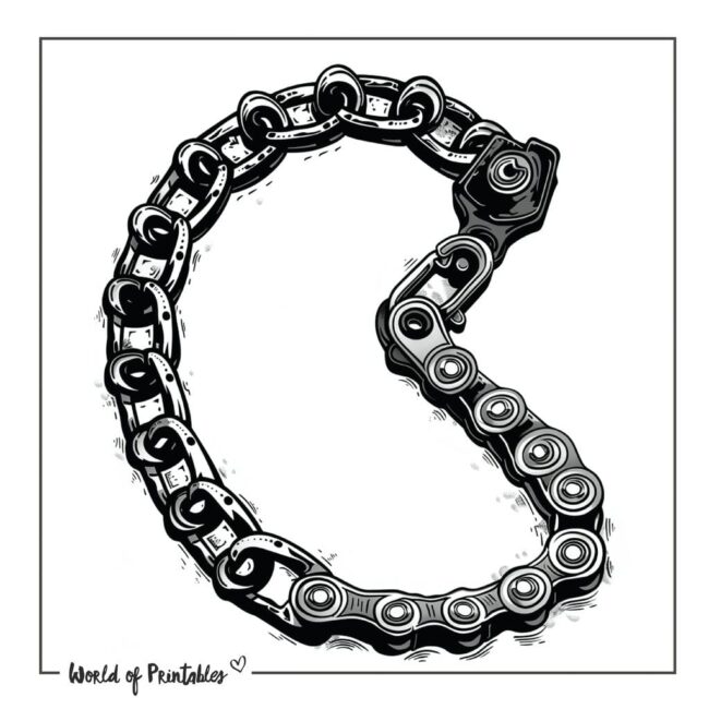 Bicycle Chain Tattoo Design
