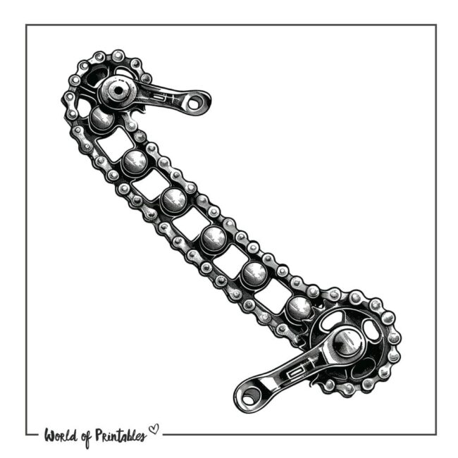 Bicycle Chain Tattoo Designs