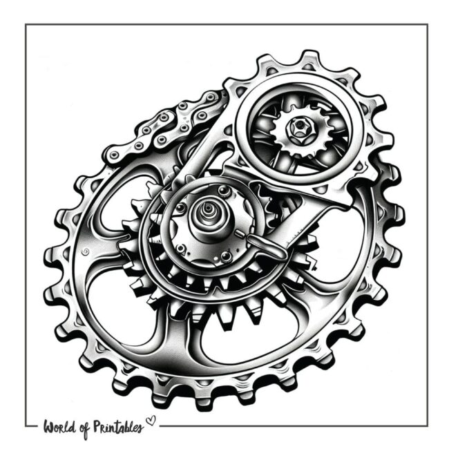 Bicycle Gear Tattoo Ideas
