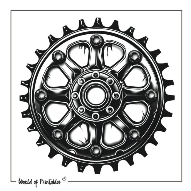 Bicycle Sprocket Tattoo Design