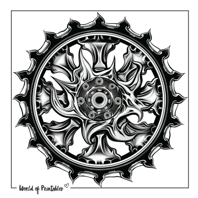 Bicycle Sprocket Tattoo Designs-22