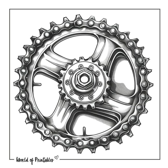 Bicycle Sprocket Tattoo Designs Simple