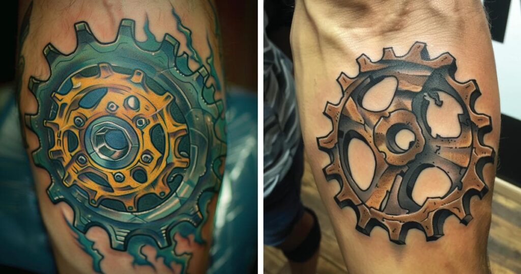 Bicycle Sprocket Tattoo Ideas and Designs