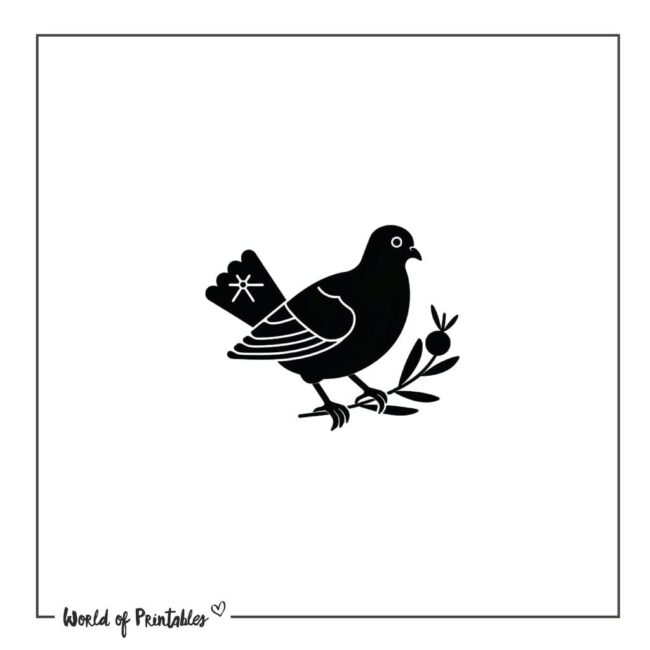 Black Dove Bird Tattoo Designs