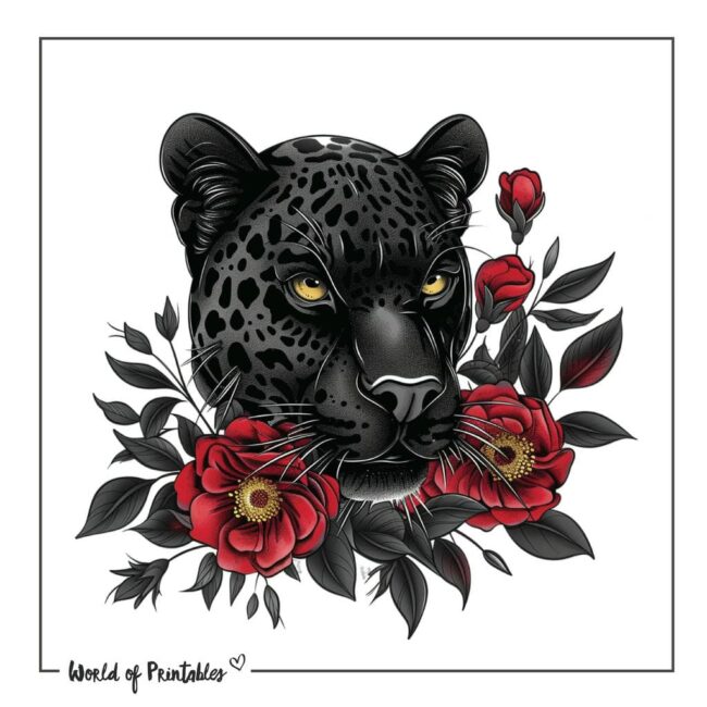 Black Jaguar Tattoo Designs-16