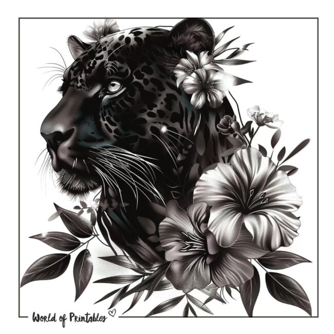Black Jaguar Tattoo Designs For Women
