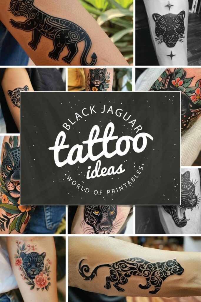 Black Jaguar Tattoo Designs and Ideas