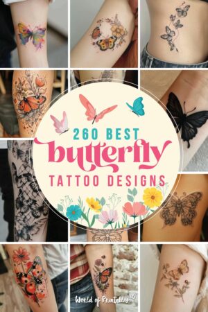 Butterfly Tattoo Designs - 260 Printable Designs &amp; Ideas - World of ...