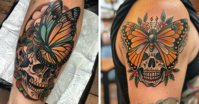 Butterfly and Skull Tattoo Designs - 85+ Printable Designs & Ideas ...