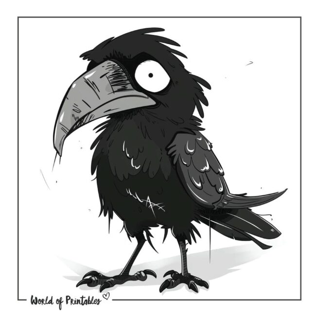 Cartoon Raven Tattoo Designs