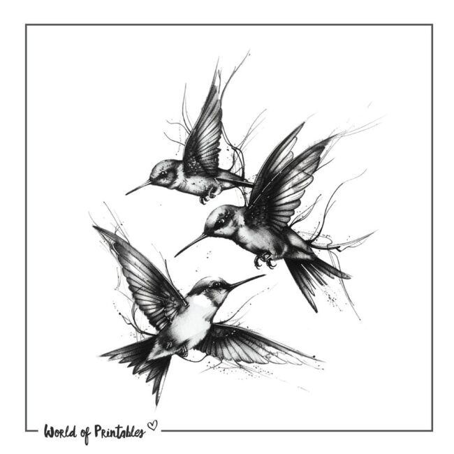 Colibri Birds Tattoo Designs