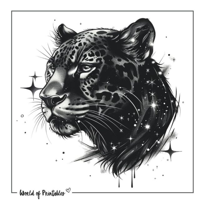 Cool Black Jaguar Tattoo Designs