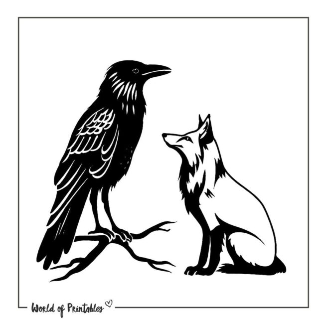 Crow and Fox Tattoo Ideas
