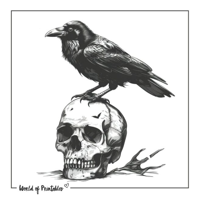 Crow and Skull Tattoo Designs