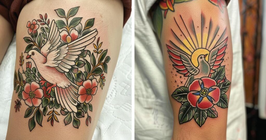 Dove Tattoo Designs and Ideas