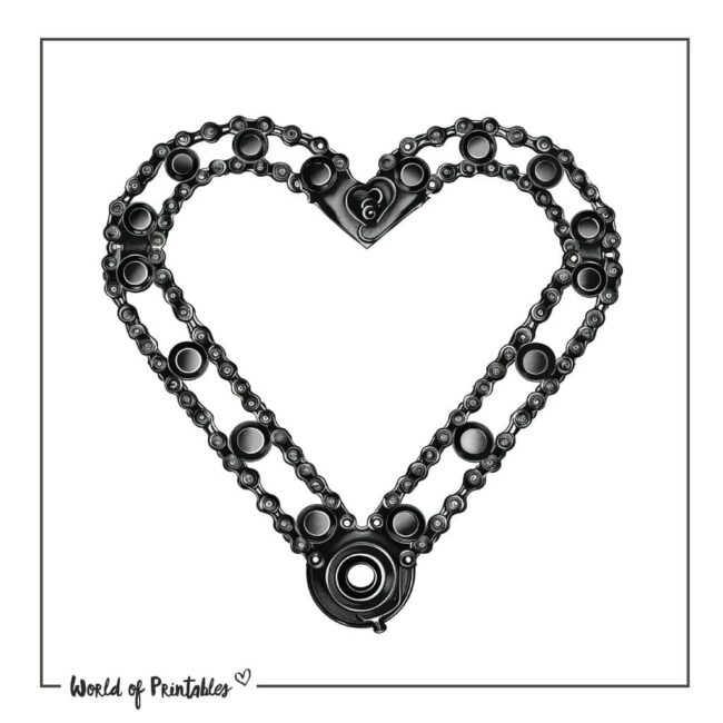 Feminine Bicycle Chain Tattoo Designs