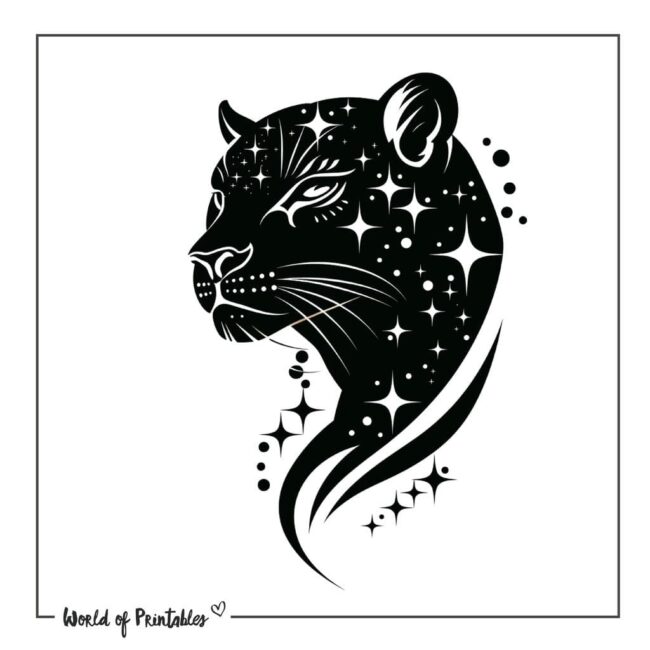 Feminine Black Jaguar Tattoo Designs