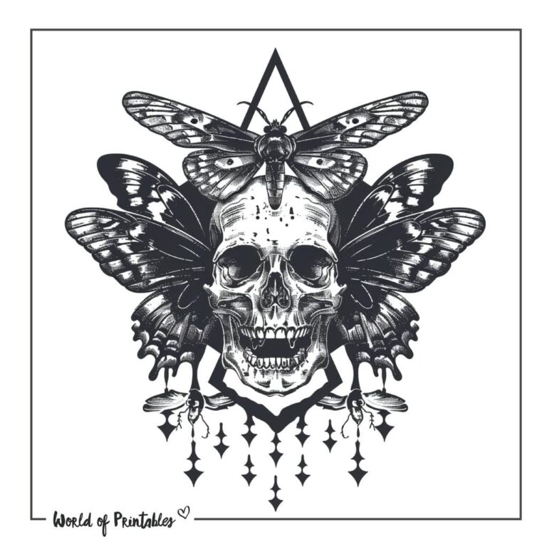 Butterfly and Skull Tattoo Designs - 85+ Printable Designs & Ideas ...