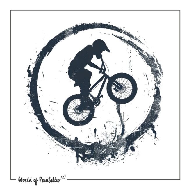 Grunge Mountain Bike Tattoo Designs