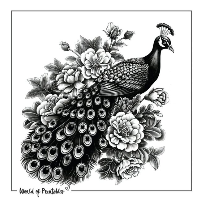 Large Peacock Tattoo Designs
