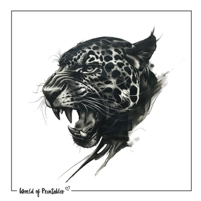 Masculine Black Jaguar Tattoo Designs