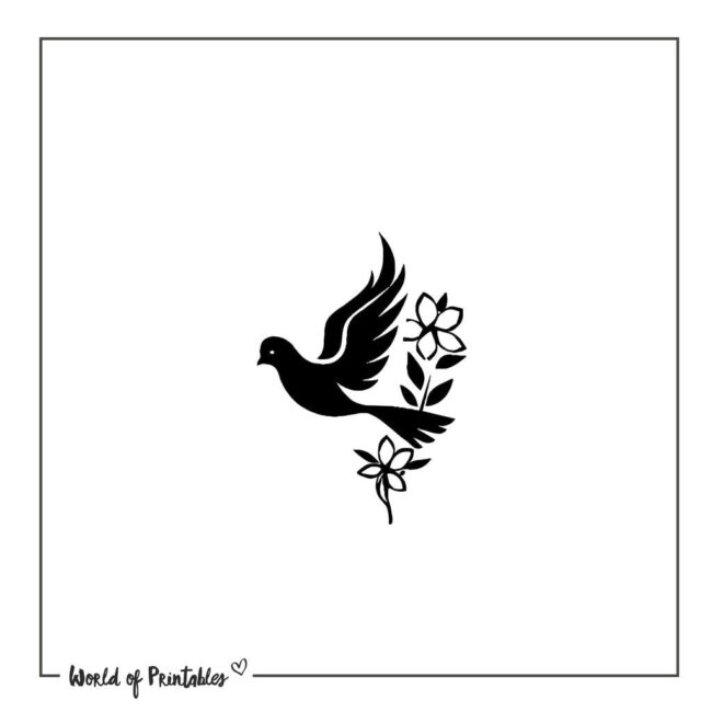 Minimalist Dove Bird Tattoo Designs