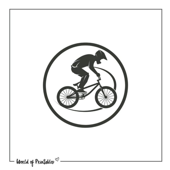 Minimalist Mountain Bike Tattoo Designs