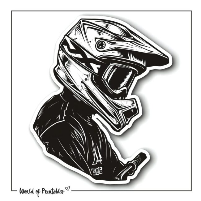 Mountain Bike Helmet Tattoo Design