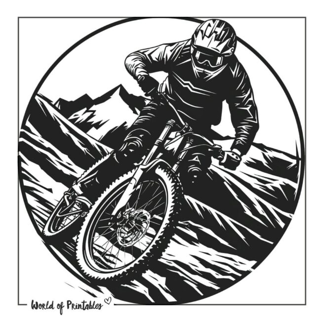 Mountain Bike Tattoo Design