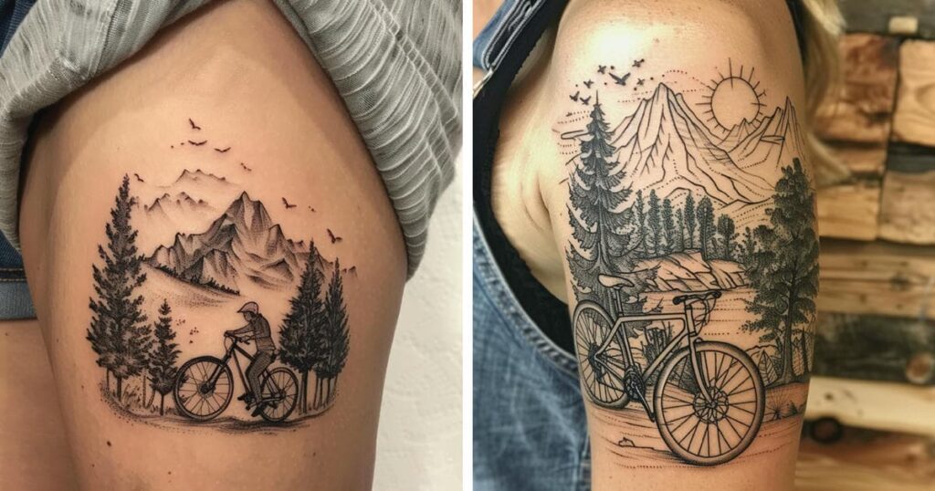 Mountain Bike Tattoo Ideas and Designs
